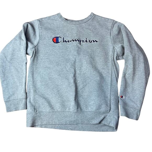 Champion Crewneck Sweatshirt Youth XL Gray - Picture 1 of 5